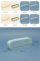 Trousse de maquillage de voyage étanche noire sacs à cosmétiques en pvc haut de gamme deux couches organisateur de brosse de maquillage étui de maquillage en plastique transparent