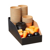 Boîte à corbeille ouverte Kraft Boîtes en carton ondulé pour étagères de garde-manger Garage Bureau Boutique Présentoir Boîtes en carton Bacs de rangement