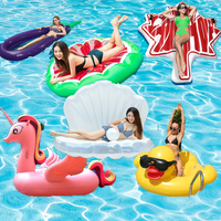 Vente en gros de flotteurs gonflables en PVC pour piscine, pliables, pour la natation, en vrac, pour les fêtes d'été, jouets aquatiques amusants pour adultes