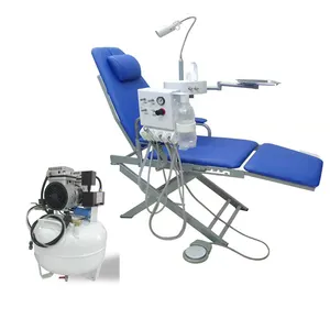 Unità dentale portatile sedia dentale pieghevole unità dentale semplice con compressore d'aria