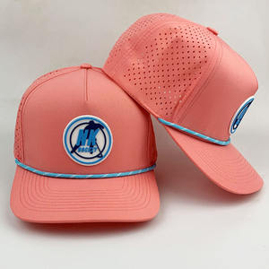 Gorras de Béisbol Snapback Deportivas de Hockey con Perforaciones Láser, de Poliéster Transpirable y Resistente al Sudor, de Perfil Medio y 5 Paneles, al por Mayor - Product Image 4