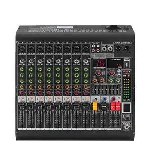 TEBO низкая цена 8 каналов dj контроллер аудио микшер микширование звука 99dsp USB с buletees для студии