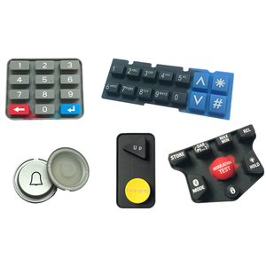 Op maat gemaakte geleidende 3x4 siliconen toetsenbord OEM ODM service voor industriële en medische apparaten - Product Image 2