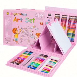 180 Pieces High Quality Eco-Friendly Non-Toxic Certified Portable Painting & <b>Drawing</b> Art Set Wood Craft Materials Kids Color Box - Product Image 5