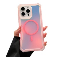 Coque de téléphone portable transparente antichoc en PC avec chargement sans fil, laser IMD et aimant spatial pour séries 13-17