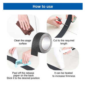 Cinta Antideslizante de PVC de Alta Durabilidad de 5 m, Adhesivo Acrílico Sensible a la Presión, Cinta de Advertencia de Alta Fricción para Escaleras de Goma - Product Image 6