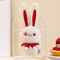 Porte-clés en peluche de haute qualité, super mignon, en polyester, avec cornes de diable rouges, pour enfants de 8 à 13 ans