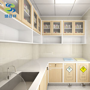 Bancada de Trabalho Hospitalar em Aço Inoxidável com Pia e Armário de Descarte Multifuncional Comercial Contemporâneo para Escola e Oficina - Product Image 5