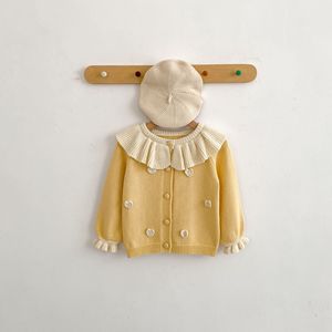 Engepapa Hiver Bébé Filles Tricot Cardigan Enfants Manches Longues Frills Manteau Enfants <span class=keywords><strong>Fille</strong></span> <span class=keywords><strong>Pull</strong></span> - Product Image 2