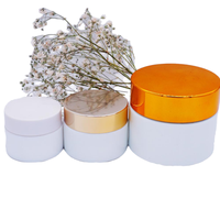 Sérum capillaire Récipient nutritionnel Bouteille cosmétique en verre 30 50g 100g 150g Ensemble d'emballages corporels dorés avec bouchon hermétique à vis Crème pour le visage