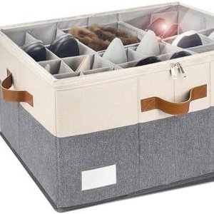 Boîte de rangement à chaussures pliable 16 compartiments, couvercle transparent, style japonais, capacité 18L, vente chaude transfrontalière, approvisionnement direct - Product Image 5