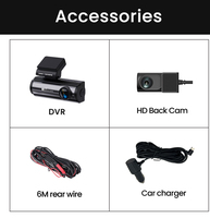 4K 2160P 3.2 pouces WIFI GPS vision nocturne double caméras mini caché voiture DVR caméra dash cam avant et arrière AHD Parking Monitor pour voiture