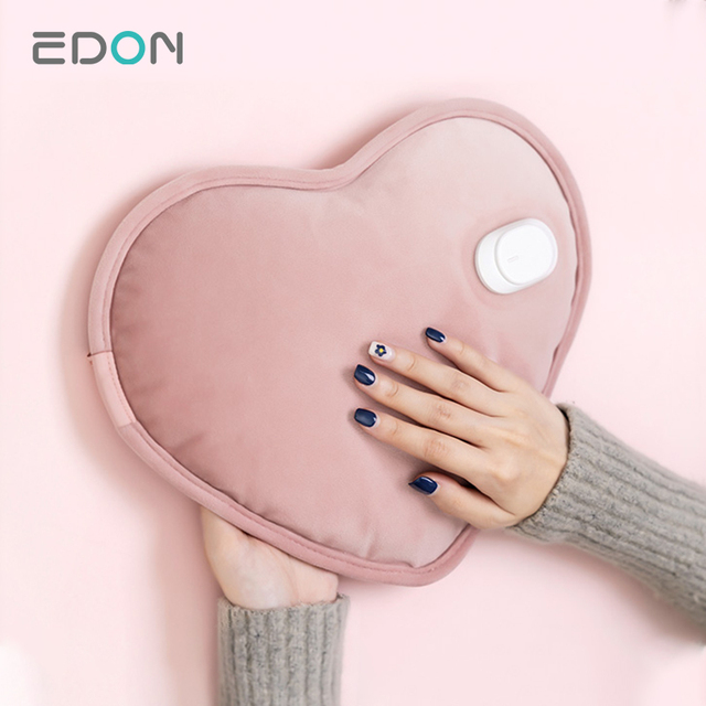 Winter Rechargeable Hand Warmer Electric Hot Water Bottle Heart Shape Hot Water Bag