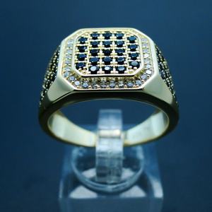 แหวนเงินแท้ 925 ชุบทองสำหรับผู้ชาย - Product Image 3