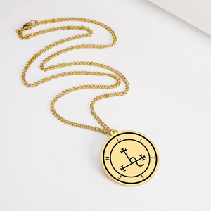 Pendentif Collier en Acier Inoxydable - Sceau de Lilith, Charme de la Déesse Nocturne, Sceau de Salomon, Amulette Sacrée de la Kabbale, Talisman Goetia - Product Image 3