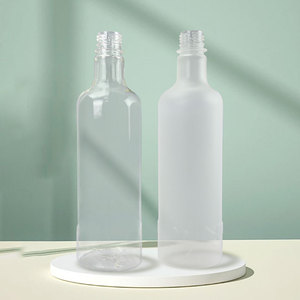 ขวดพลาสติกทรงคอยาว 750 มล. สำหรับบรรจุสุรา เช่น แชมเปญ เตกีลา วอดก้า ไวน์  ผิวสัมผัสแบบฟรอสต์พ่นสี PLA - Product Image 3