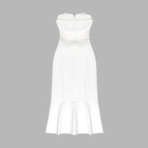 Luxury Mermaid <b>Fit</b> Evening Dress Satin Corset Bodice Sweetheart Neckline Beaded Rhinestone Sequin Embellished Spaghetti Party - Product Image 4