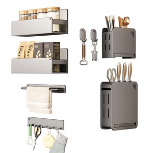 Estante Magnético Metálico para Refrigerador, Soporte de Pared Multiusos No Plegable para Especias, Palillos y Cucharas de Cocina - Product Image 1