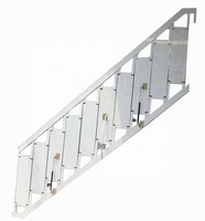 Escalier pliant mural moderne en alliage d'aluminium personnalisé, style australien/américain, en métal noir thermolaqué
