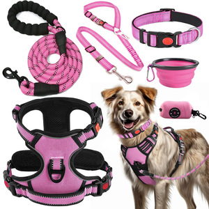 Conjunto de arnés de viaje para perros, artículos para mascotas, arnés reflectante para mascotas, conjunto de correa para coche - Product Image 2