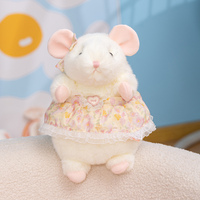 Peluche souris mignonne personnalisée, super douce, avec broderie, cadeau d'anniversaire pour enfants, anti-stress, coton PP