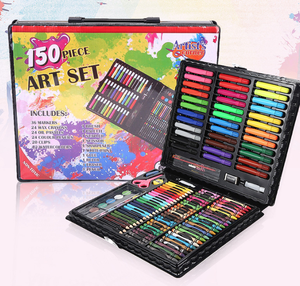 Set de Arte y <span class=keywords><strong>Dibujo</strong></span> de 150 Piezas para Niños, Set de Pintura con Caja Personalizada, Material Plástico de Colores, Tipo de Origen: Escritura, Colorido, Diversión - Product Image 1
