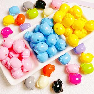 Модные цветные краски мультфильм <span class=keywords><strong>Hello</strong></span> <span class=keywords><strong>Kitty</strong></span> Diy Мобильный телефон цепь бисер материал Акриловые Свободные бусины - Product Image 3