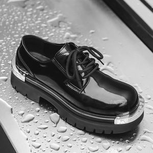 Chaussures habillées confortables à lacets pour hommes, nouvelle mode, en cuir, grande taille, plateforme, pour les fêtes, l'été et le printemps - Product Image 4