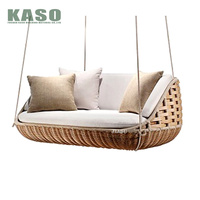 Hamac de plage rond en rotin, extérieur, chaise de lit de jour suspendu et salon, jardin haut d'intérieur en osier, balançoire de lit de Patio