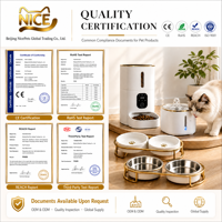 Gamelle anti-glouton en acier inoxydable avec base à ventouse et tapis à lécher, gamelle puzzle à 4 compartiments pour chats et chiens NicePets