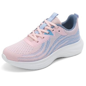 Chaussures décontractées coréennes pour femmes, légères et respirantes, en maille, à lacets, à talon bas, tendance mode, pour l'automne, le printemps et l'été - Product Image 1