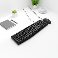 COOCAA CAS-300 Clavier et souris filaires USB pour jeux, 104 touches, taille standard, plug-and-play, ergonomique, étanche, pour PC/ordinateurs portables