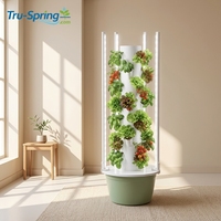 Système de culture hydroponique automatique vertical à 7 étages avec éclairage LED pour la culture de légumes à domicile en plastique