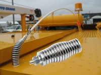Matériel de mise en mémoire tampon pour mines de sécurité 6mm/7mm/8mm Ressort en spirale Base à ressort robuste pour mât de drapeau LED de sécurité