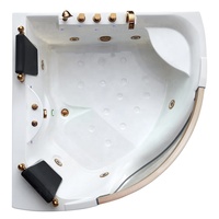 Baignoire Jacuzzi d'Angle Autoportante en Acrylique avec Jets d'Air et Massage Hydromassant – Offre Spéciale