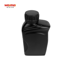 Botella de Aceite para Motor de Alta Calidad, Ecológica, de 500 ml, de HDPE Marrón, Forma Plana, Tapa de Rosca de 38 mm, para Almacenamiento de Aceite de Motor, con Serigrafía