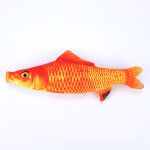 Eco-Friendly Cartoon Small Stuffed Toy Doll Soft <b>Plush</b> 3D Fish Shape Daily Use Chew <b>Cat</b> Toy - Product Image 1