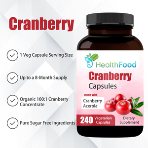 Cápsulas de Arándano Premium 2 en 1 con Acerola, MOQ Bajo, Promueven la Salud Urinaria, Extracto de Arándano, Vegetarianas - Product Image 5