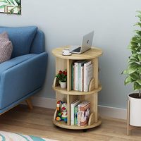 Étagère à livres rotative en bois de haute qualité, bibliothèque pivotante à 360 degrés, rangement moderne pour la maison, les meubles, l'appartement, l'entrepôt