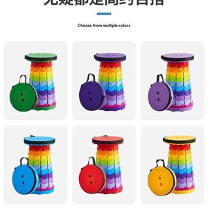 Складной уличный стул, красный, радужный, портативный, для очередей, удобное хранение, регулируемая высота, телескопический, для интернет-магазинов - Product Image 5