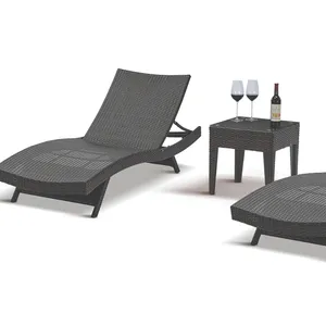 최신 레저 현대 디자인 저렴한 야외 가구 정원 수영장 sunbed 편안한 안뜰 등나무 라운지 의자