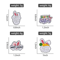 Joyeuses Pâques Lapin Émail Pin Mignon Lapin Oreilles Broche Carotte Badge Bijoux Cadeau pour Amis Sac À Dos En Gros