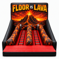 Juego Inflable 'El Suelo es Lava' con Techo de PVC para Uso Doméstico y Comercial