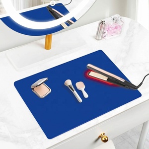 Silicone Makeup <b>Mat</b> 400x300x1mm Blue Waterproof Washable Anti-slip Dishwasher Safe Heat-Resistant Makeup <b>Table</b> <b>Mat</b> Home Vanity - Product Image 1