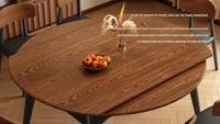 Ensemble table et chaises de salle à manger vintage en bois massif pour petits appartements, table extensible et pliable moderne et simple pour la maison
