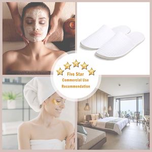 Stocked Wholesale Disposable Coral Fleece Soft Portable Hotel Slippers Supply <b>Cheap</b> MOQ 2000pcs Spa Slippers - Product Image 4