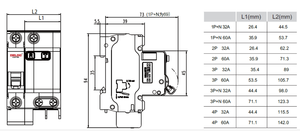 DELIXI alta calidad DZ47TRLE AC transparente corriente residual operada disyuntores hogar RCBO dispositivo de protección contra fugas - Product Image 4
