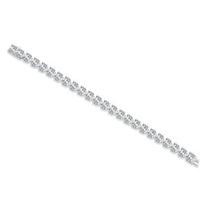 กำไลข้อมือรูปหัวใจประดับมอสซาไนต์ทรงเรขาคณิตสำหรับทุกเพศทุกวัย สไตล์ฮิปฮอป ชุบโรเดียมและทอง เหมาะสำหรับงานปาร์ตี้ - Product Image 1