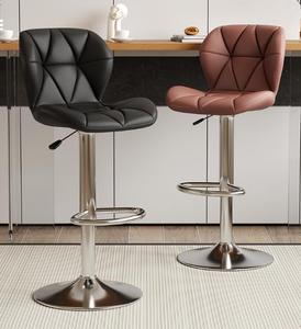 Best Selling Modern <strong>Leather</strong> <strong>Bar</strong> Chair High Quality Swivel <strong>Bar</strong> <strong>Stool</strong> <strong>Leather</strong> Counter High Chair Kitchen <strong>Bar</strong> <strong>Stool</strong> High Chair - Product Image 4
