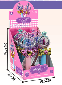 Magic <span class=keywords><strong>Wand</strong></span> cô gái công chúa cổ tích Cây Đũa phép dẫn ánh sáng lên phát sáng âm nhạc Đồ chơi đám cưới bên ngôi sao ma thuật quay Cây Đũa phép - Product Image 3